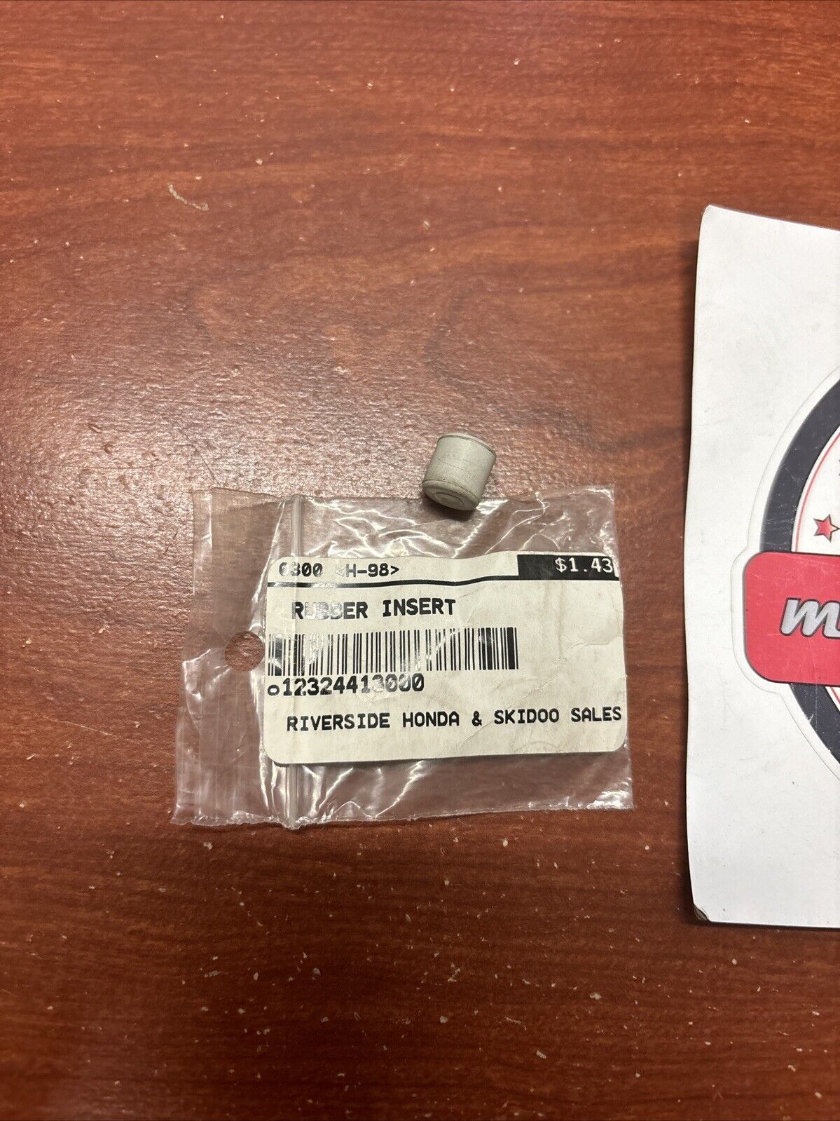 NOS Honda CB250N CB250T CB400N CM400 CM450 INSERT RUBBER 12324-413-000 H140