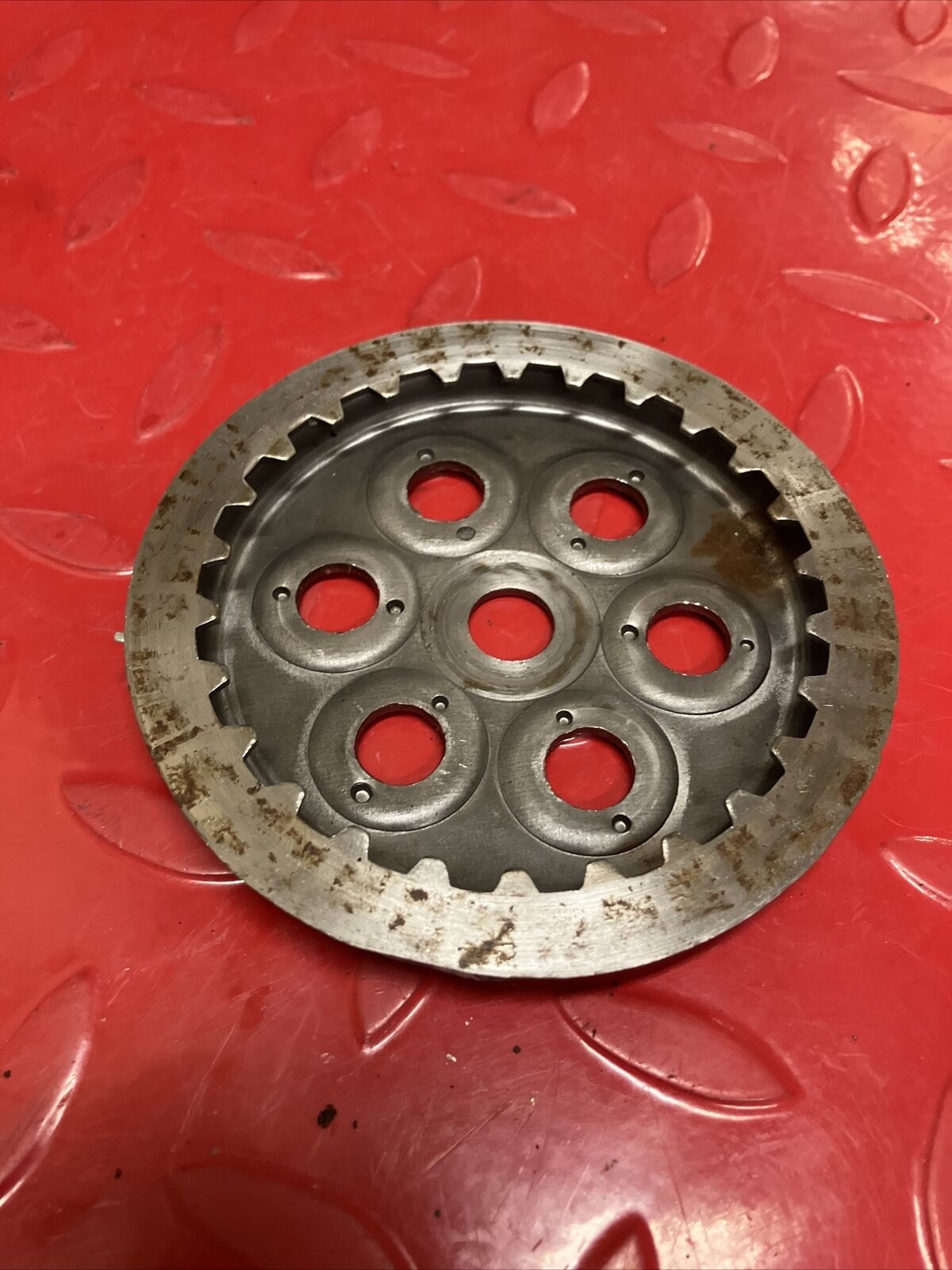 Suzuki RV90 1973 complete clutch assembly hub basket pressure plate