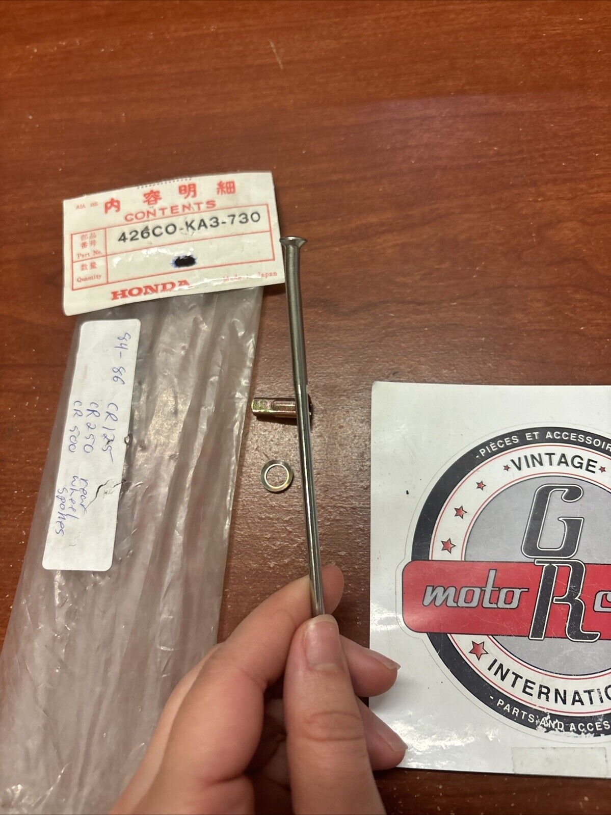 NOS Honda 1984 CR125R CR250R CR500R REAR WHEEL SPOKE SET A 426C0-KA3-730 H139
