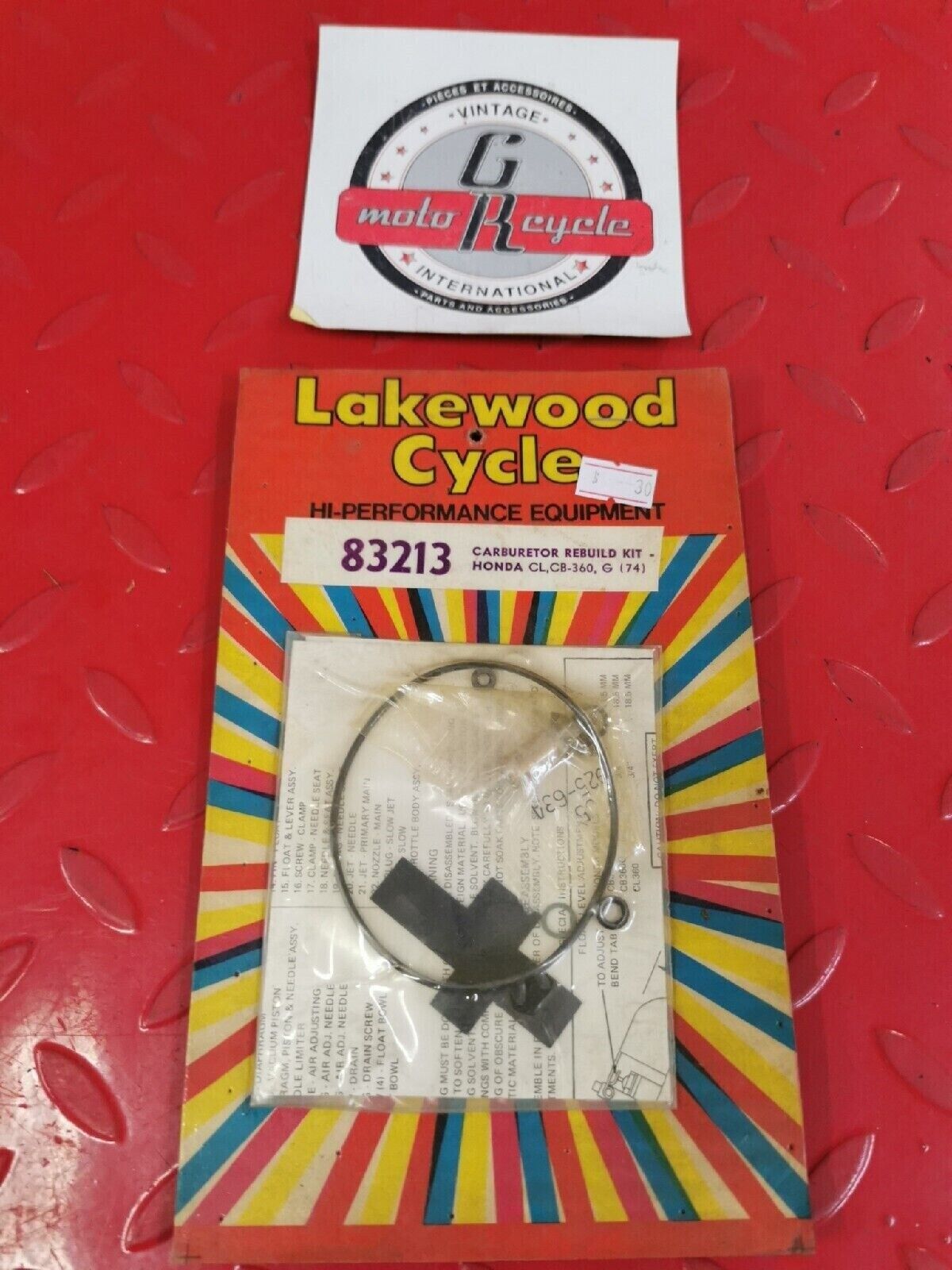 NOS LAKEWOOD CYCLE HONDA CL360 CB360   CARBURETOR REBUILD KIT 83313  J15
