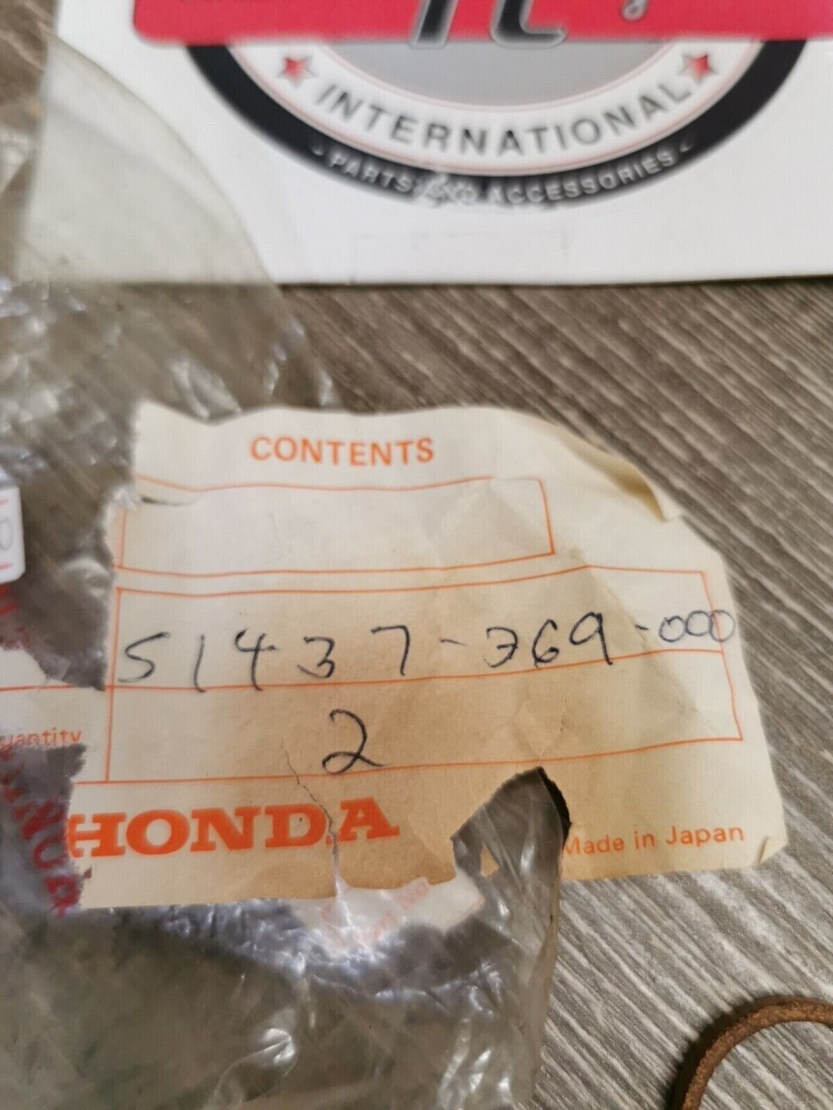 NOS HONDA RING  PISTON  51437-369-000 H51