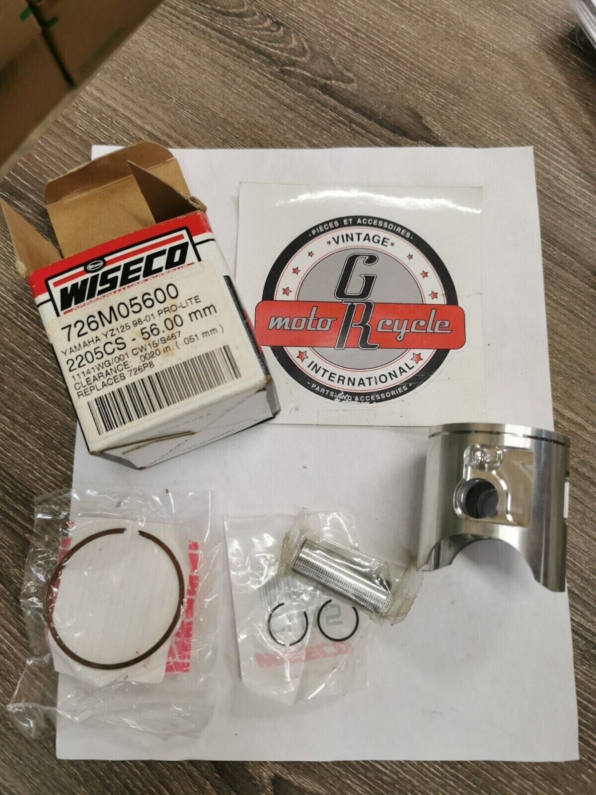 NOS WISECO YAMAHA YZ125 1998 - 2001 PISTON RING SET 2.00mm 726M05600 J31
