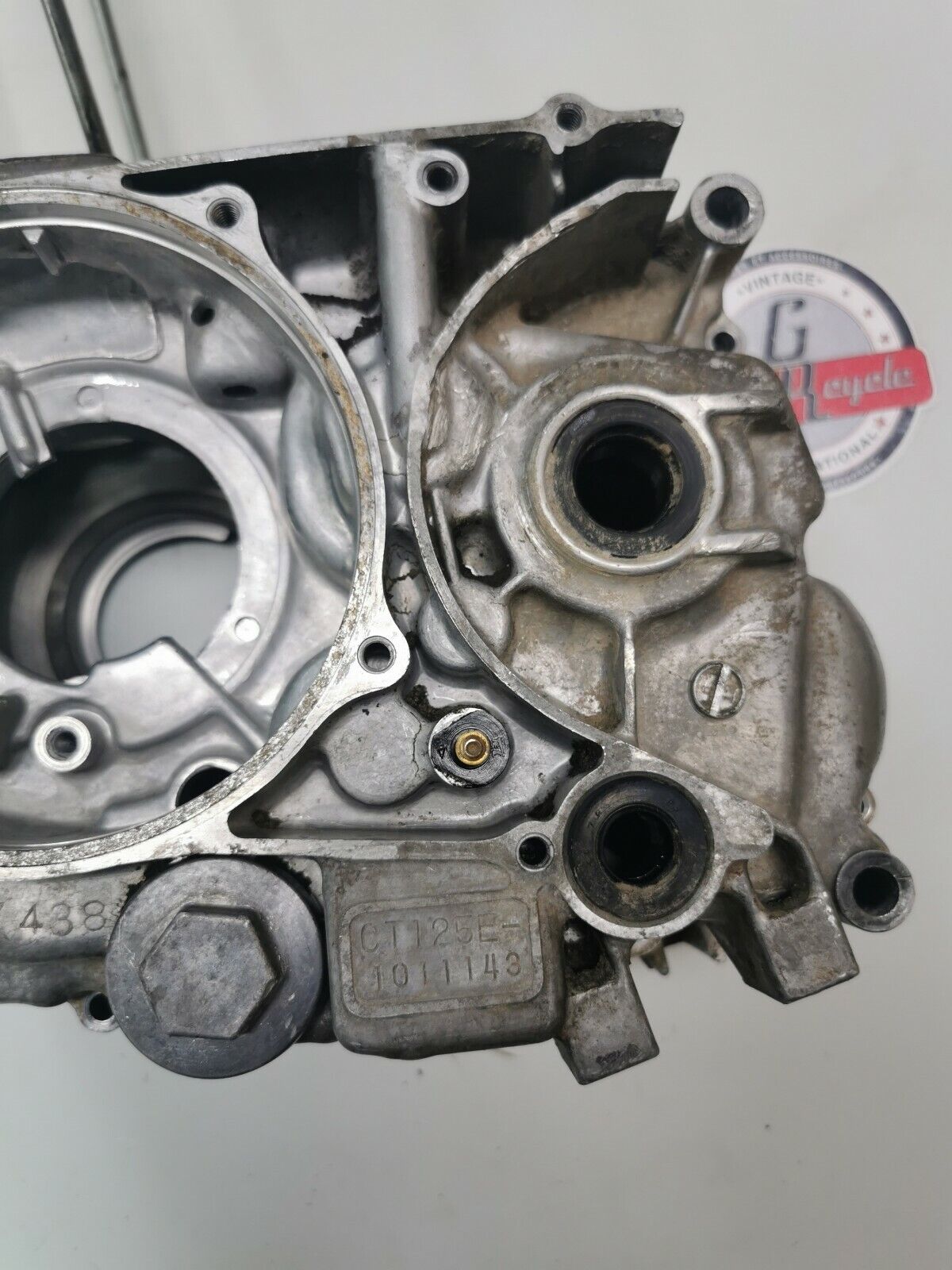 Honda CT125 1977 crankcase crank case left right TL125 1976 11100-383-000