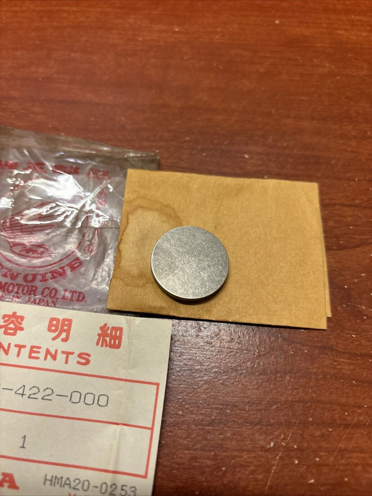 NOS Honda CB750 CBX1000 CB1100 CB1000C TAPPET SHIM (2.85) 14923-422-000 H156