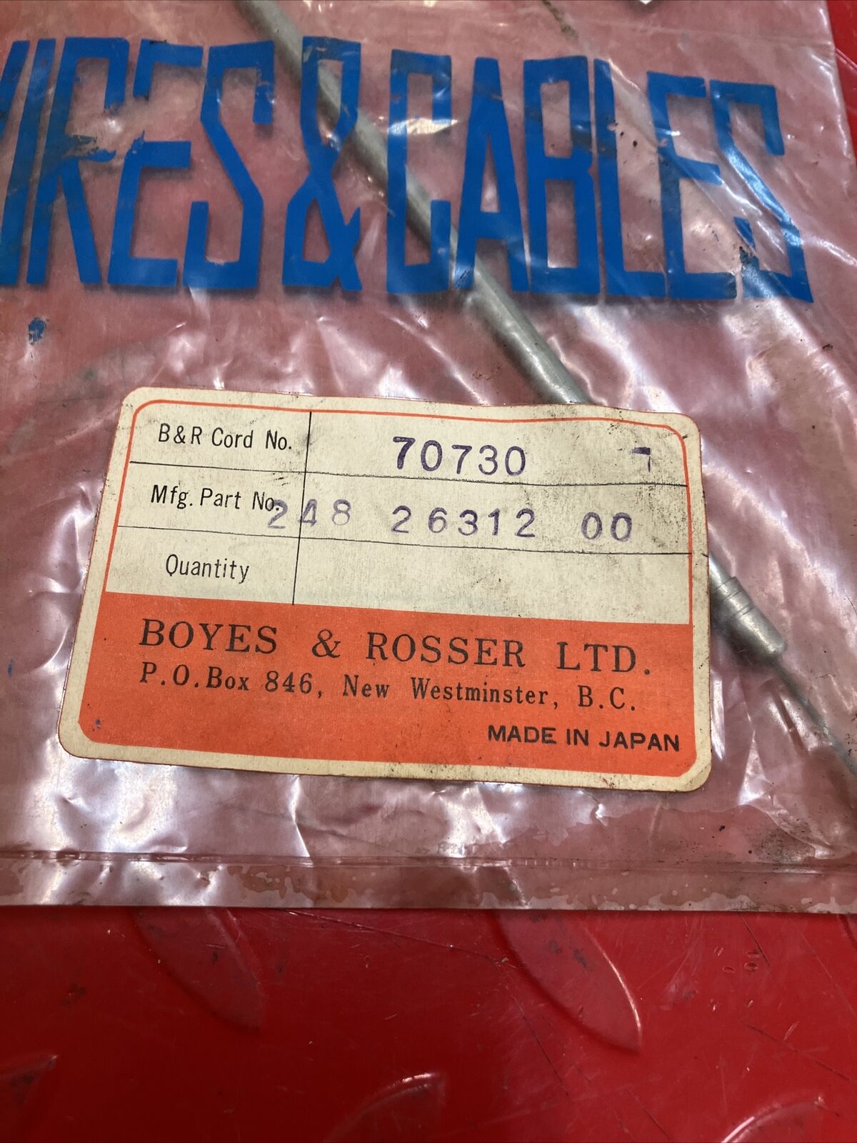 NOS Yamaha AT1 AT2 AT3 CT1 CT2 CT3 LT HT CABLE THROTTLE 2 248-26312-00-00 Y35