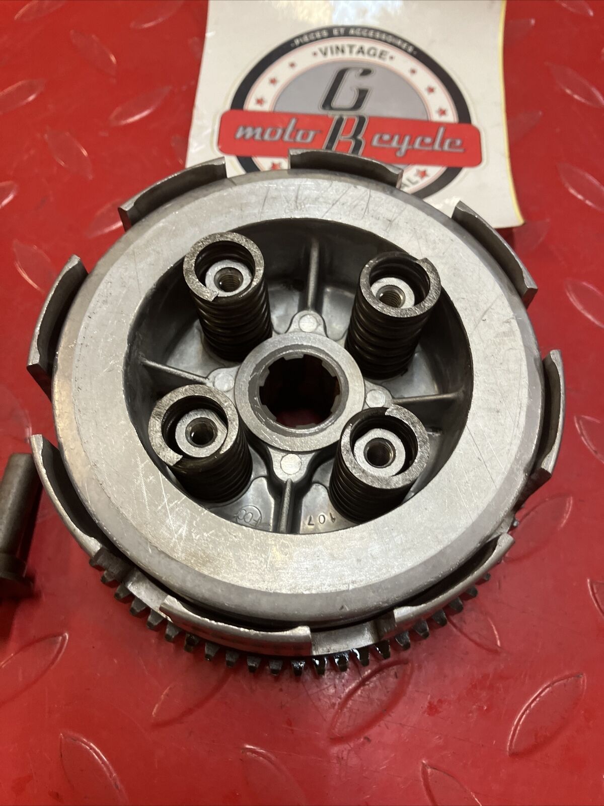 Honda XL100 1977 complete clutch outer center hub basket plate 22100-324-000 2