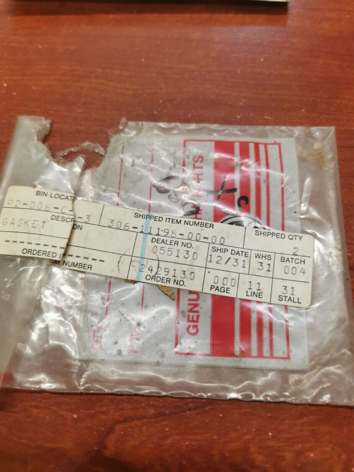 NOS Yamaha XS1 XS2 TX650 XS650 GASKET 306-11198-00-00 SUB. 306-11198-10-00 Y95