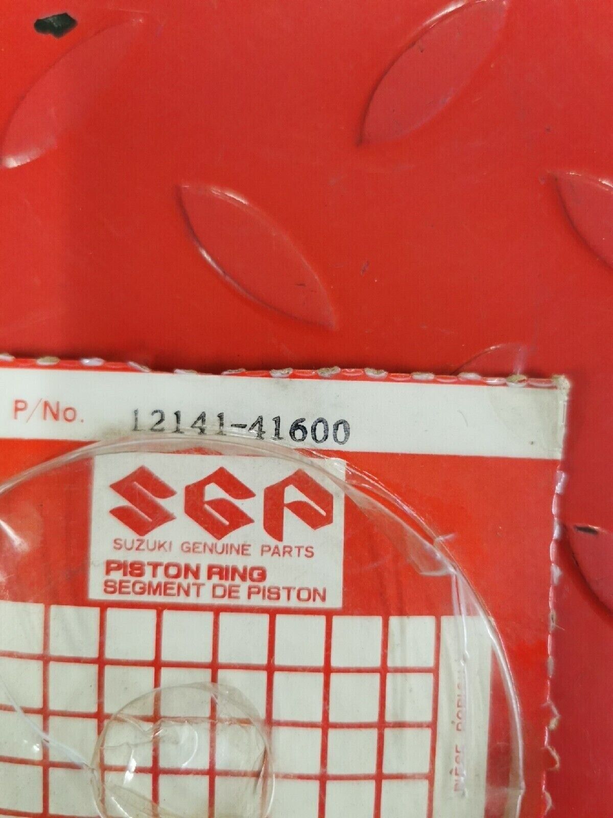 NOS SUZUKI PISTON RING 12141-41600 SUPERSEDED BY 12141-41620 S11