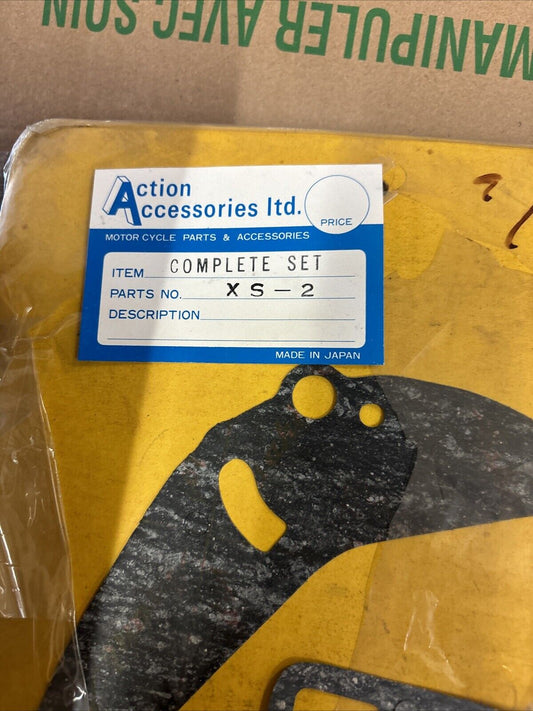 NOS ACTION ACCESSORIES XS2 GASKET KIT INCOMPLETE J63