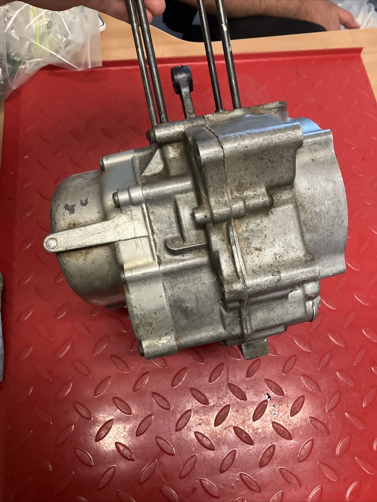 Honda XL100 1974 engine motor bottom end crankcase crankshaft transmission