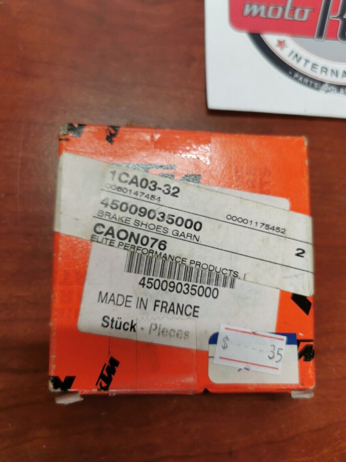 NOS KTM 50SX XR BRAKE SHOES GARN. 45009035000 KT3