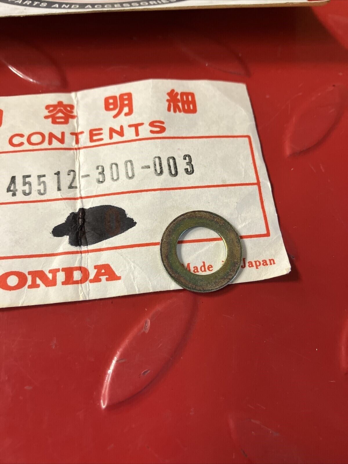 NOS HONDA CB750 CB350 CB360 CB450 CB500 WASHER (10.5MM) 45512-300-003 H24