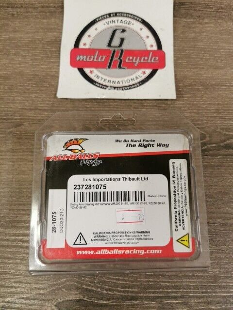 NOS ALL BALLS Yamaha WR250 YZ250 YZ490  Swing Arm Bearing Kit 28-1075 J54