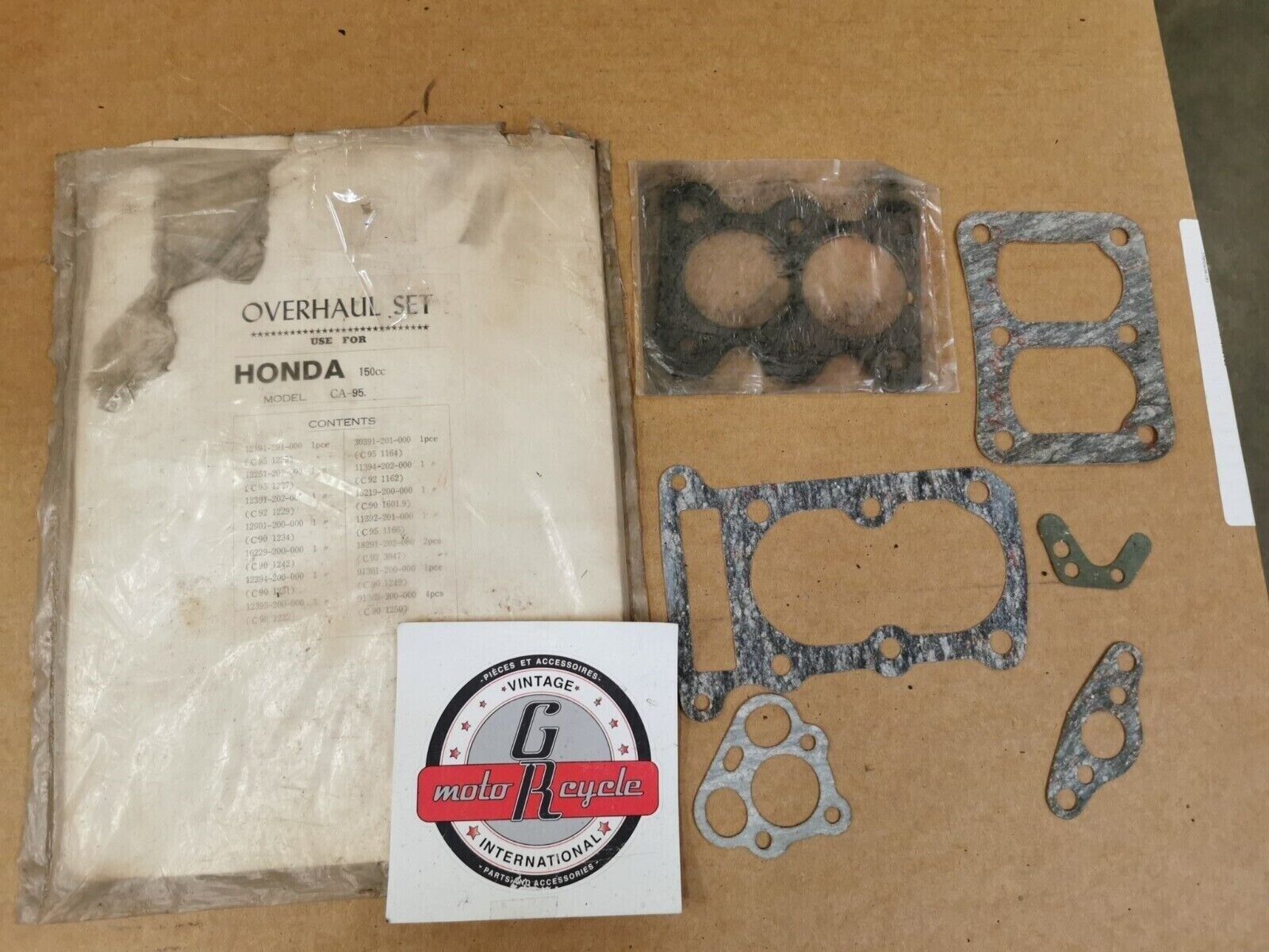 NOS HONDA 150CC CA-95 COMPLETE GASKET KIT INCOMPLETE SET J49
