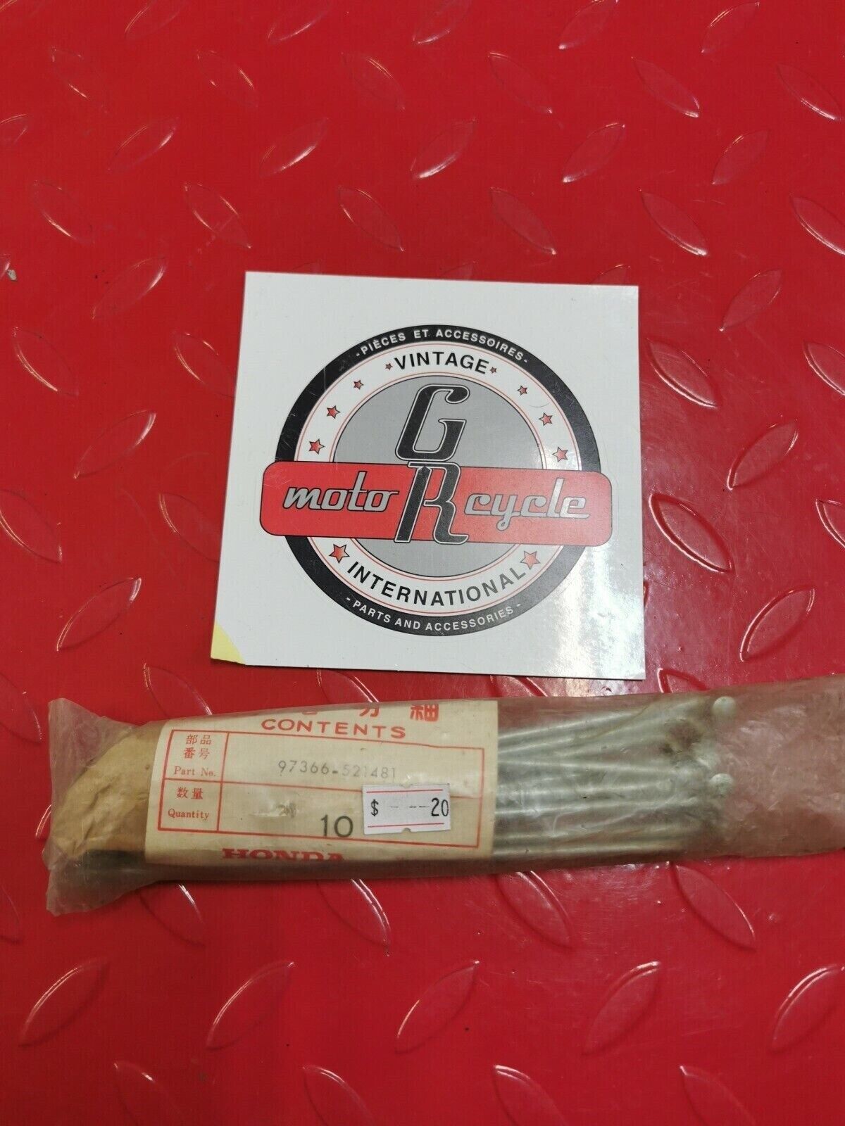 NOS Honda CJ360T CB250 SPOKE B (9X154) QTY.10 97366-521481 97366-52148-10 H6