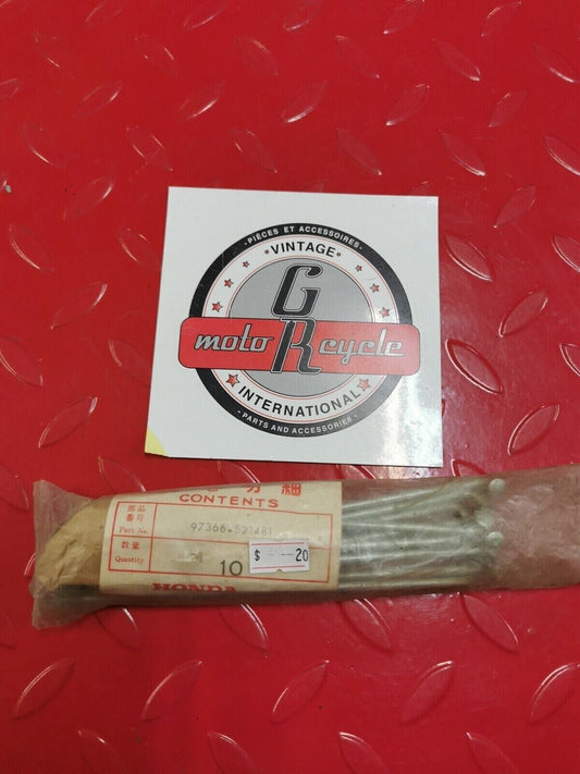 NOS Honda CJ360T CB250 SPOKE B (9X154) QTY.10 97366-521481 97366-52148-10 H6