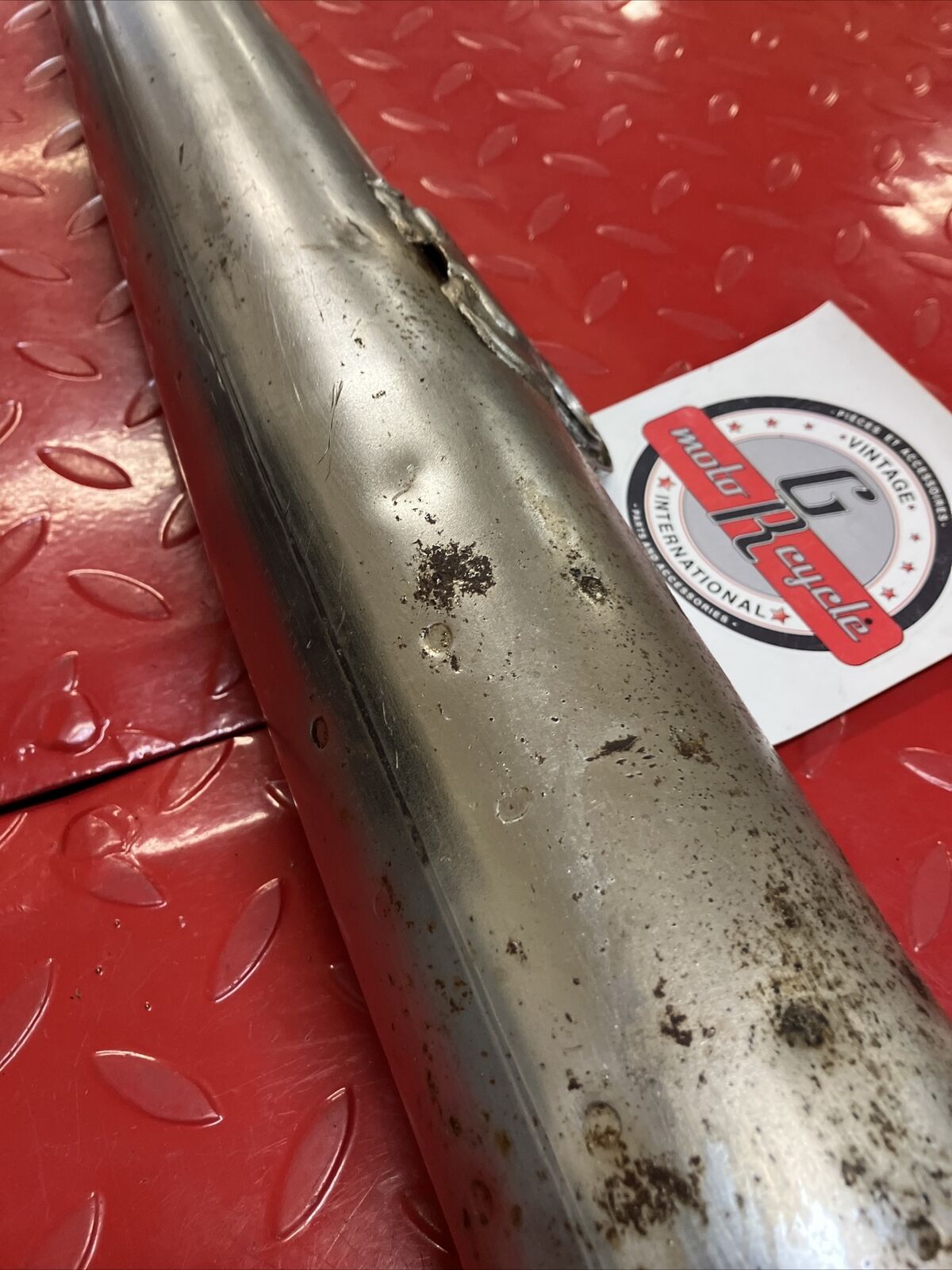 Yamaha RD400 1977 right exhaust pipe silencer 1976 1978 2