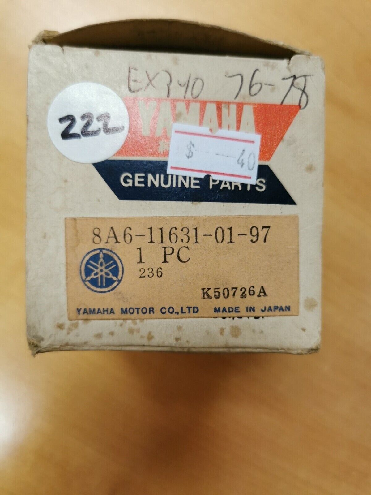 NOS YAMAHA  EX340  1976 - 1978  Piston Assembly  8A6-11631-01-97  Y45