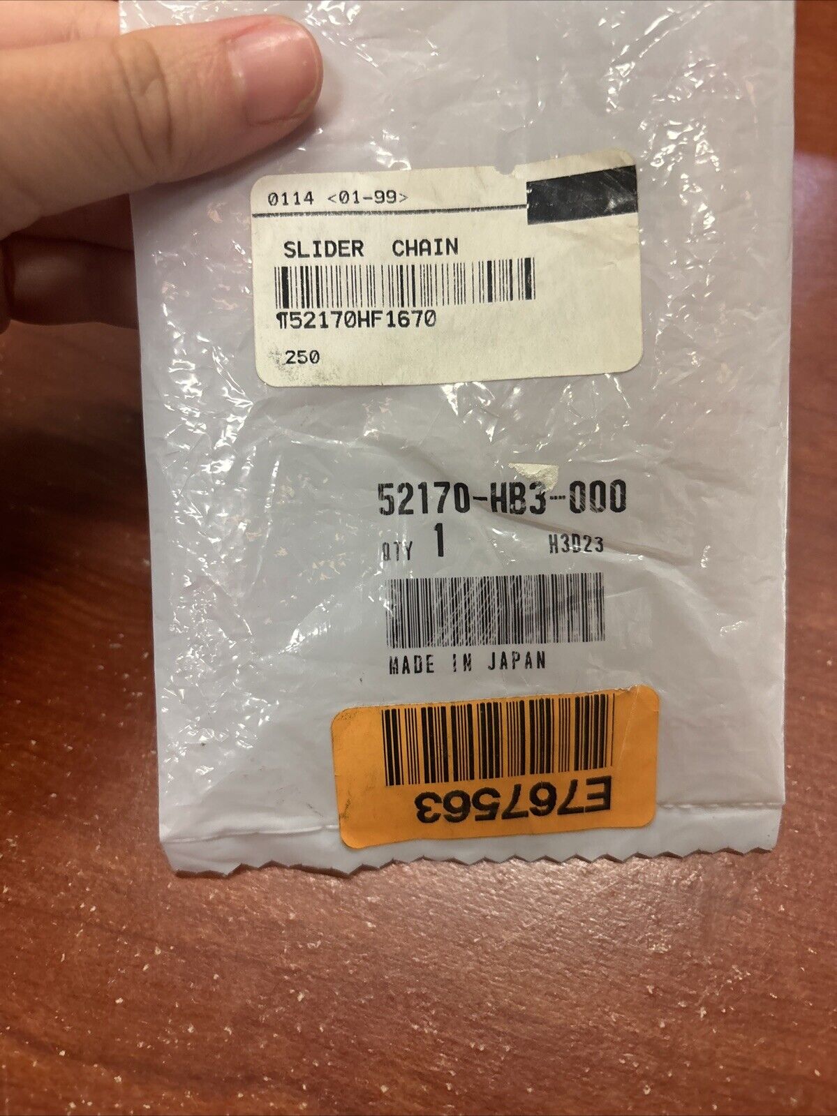 NOS Honda TRX200SX TRX90 TRX90EX TRX90X CHAIN SLIDER 52170-HB3-000 H143