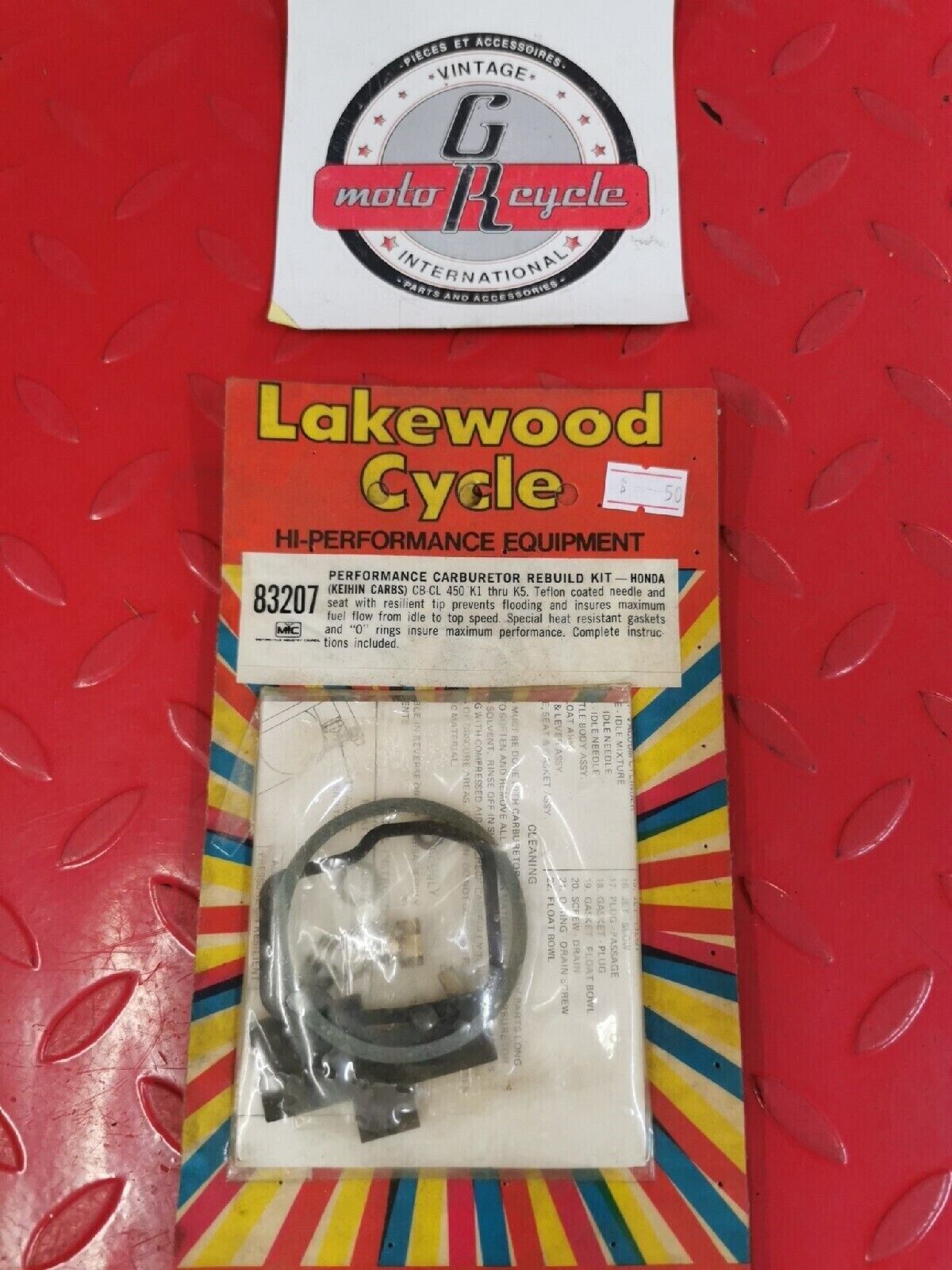 NOS LAKEWOOD CYCLE HONDA CB450 CL450 CARBURETOR REBUILD KIT 83207  J15