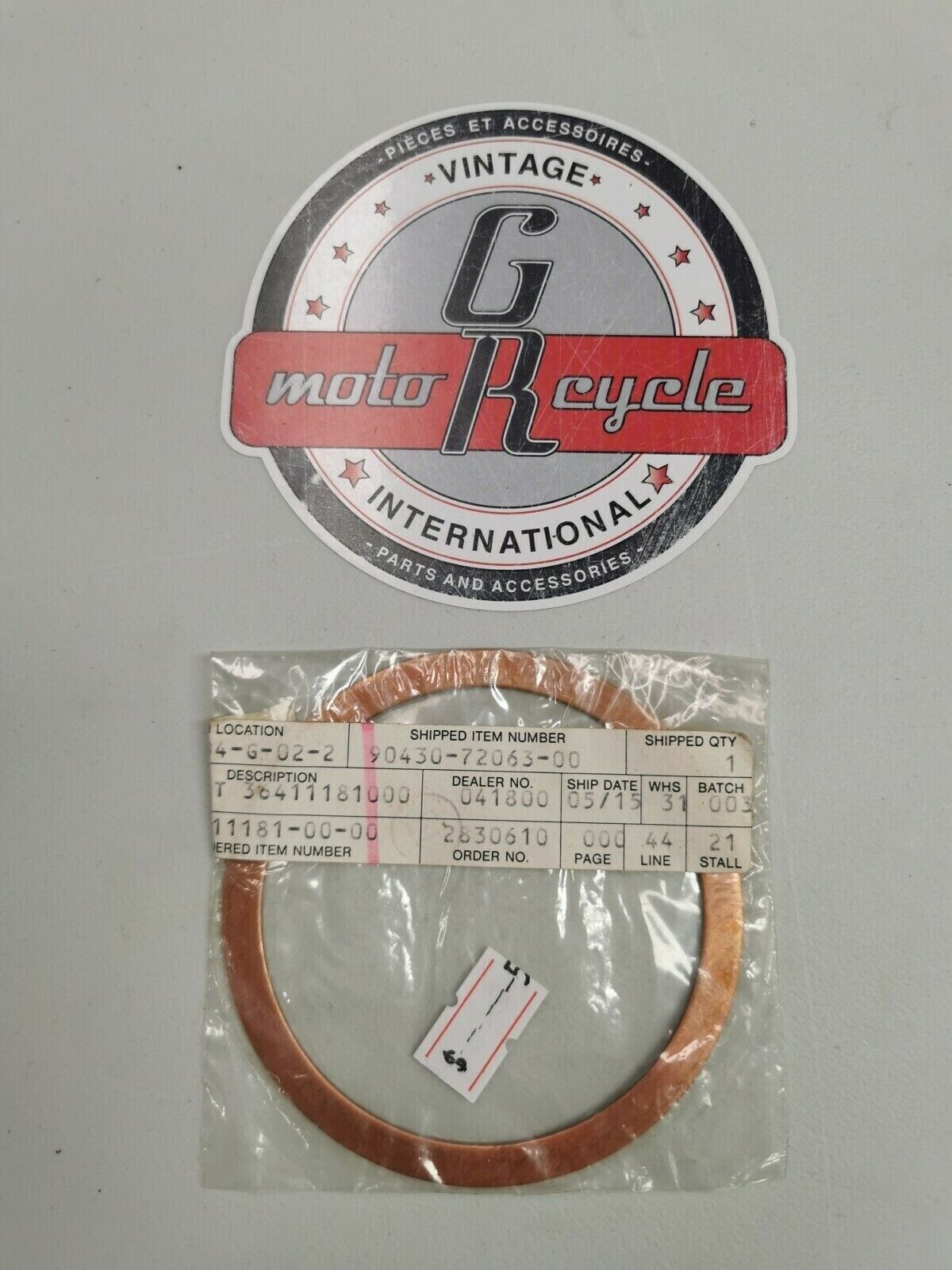 NOS Yamaha MX360 MX250 GASKET (364-11181-00) 90430-72063-00 Y4