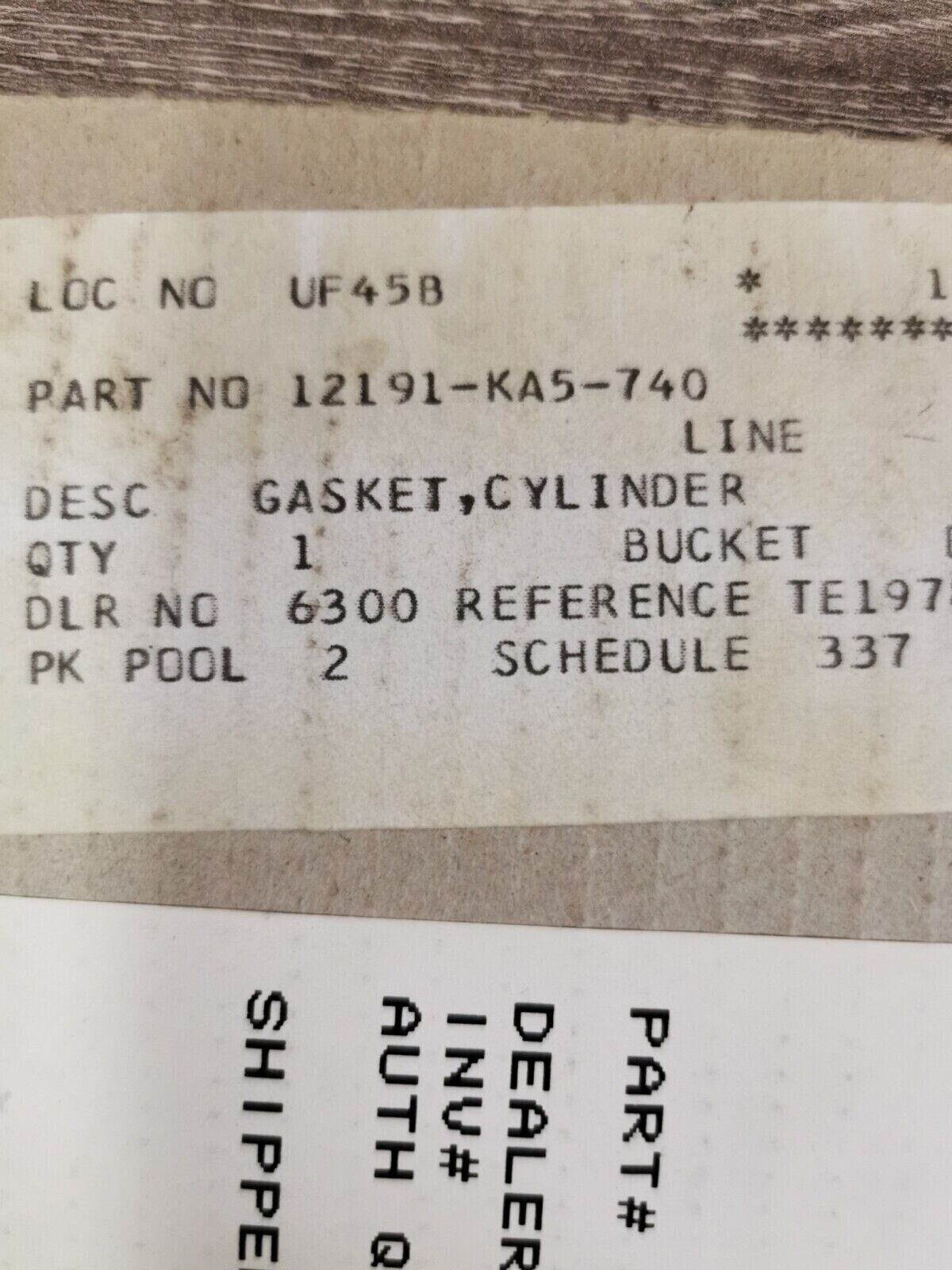 NOS HONDA CR500R   1984 - 2001 Cylinder Gasket 12191-KA5-740 H49
