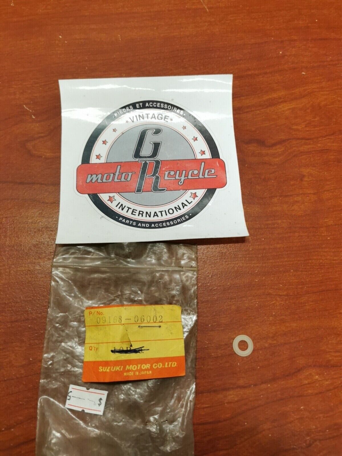 NOS Suzuki TACHOMETER GEAR WASHER 09168-06002 SUB. 09168-06004 S18