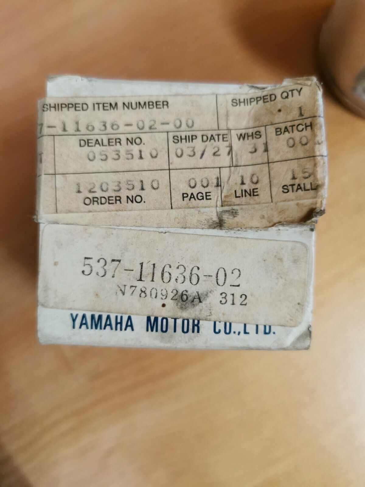 NOS YAMAHA    YZ125 MX125  1974 - 1977  PISTON 2 O/S 0.50    537-11636-02-00 Y46