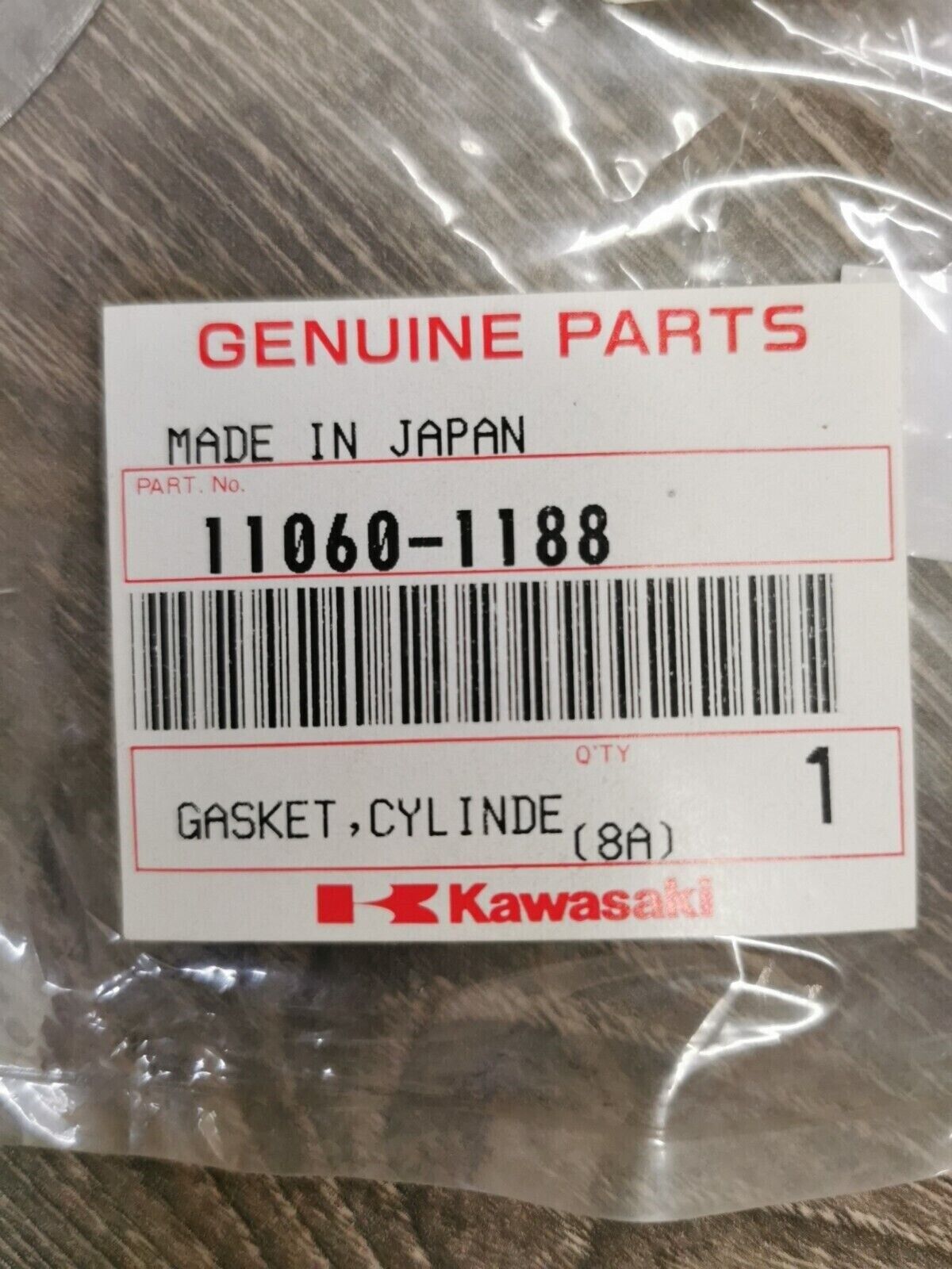NOS KAWASAKI KX125 1992 - 1994 CYLINDER BASE GASKET 11060-1188  K31