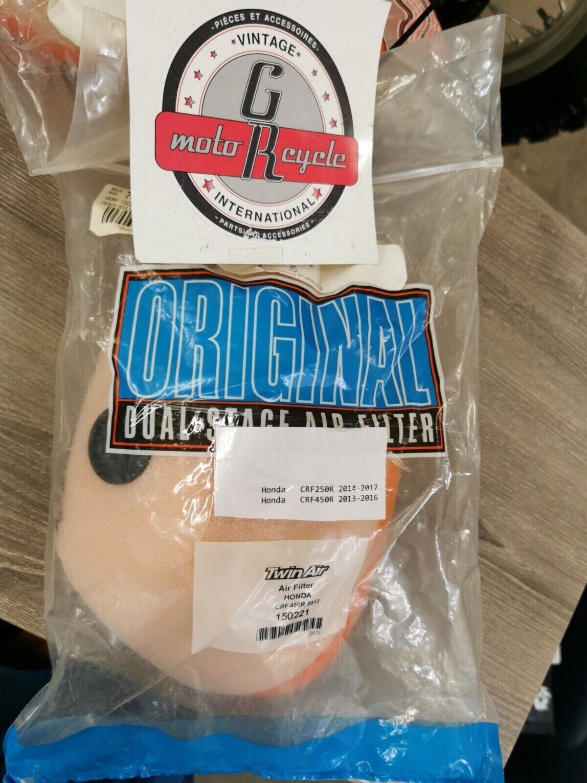 NOS TWIN AIR HONDA CRF450R CFR250R 2013 - 2016 AIR FILTER 150221 J40