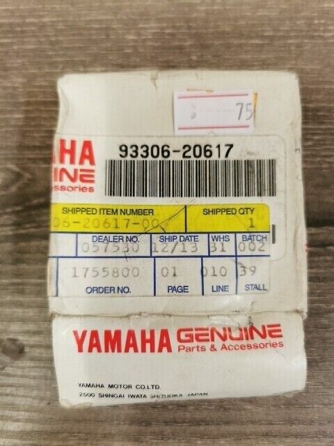 NOS YAMAHA ET340B ET300C EC540C SR540D BEARING 93306-206-17 Y113