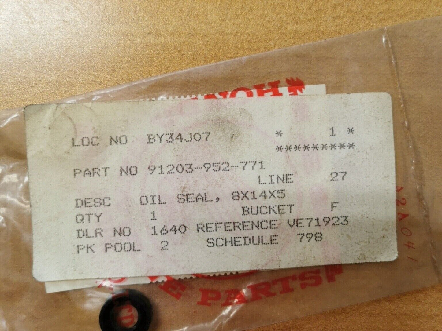 NOS Honda GX390K1 GX240K1 FT500 OIL SEAL (8X14X5) 91203-952-771 H26