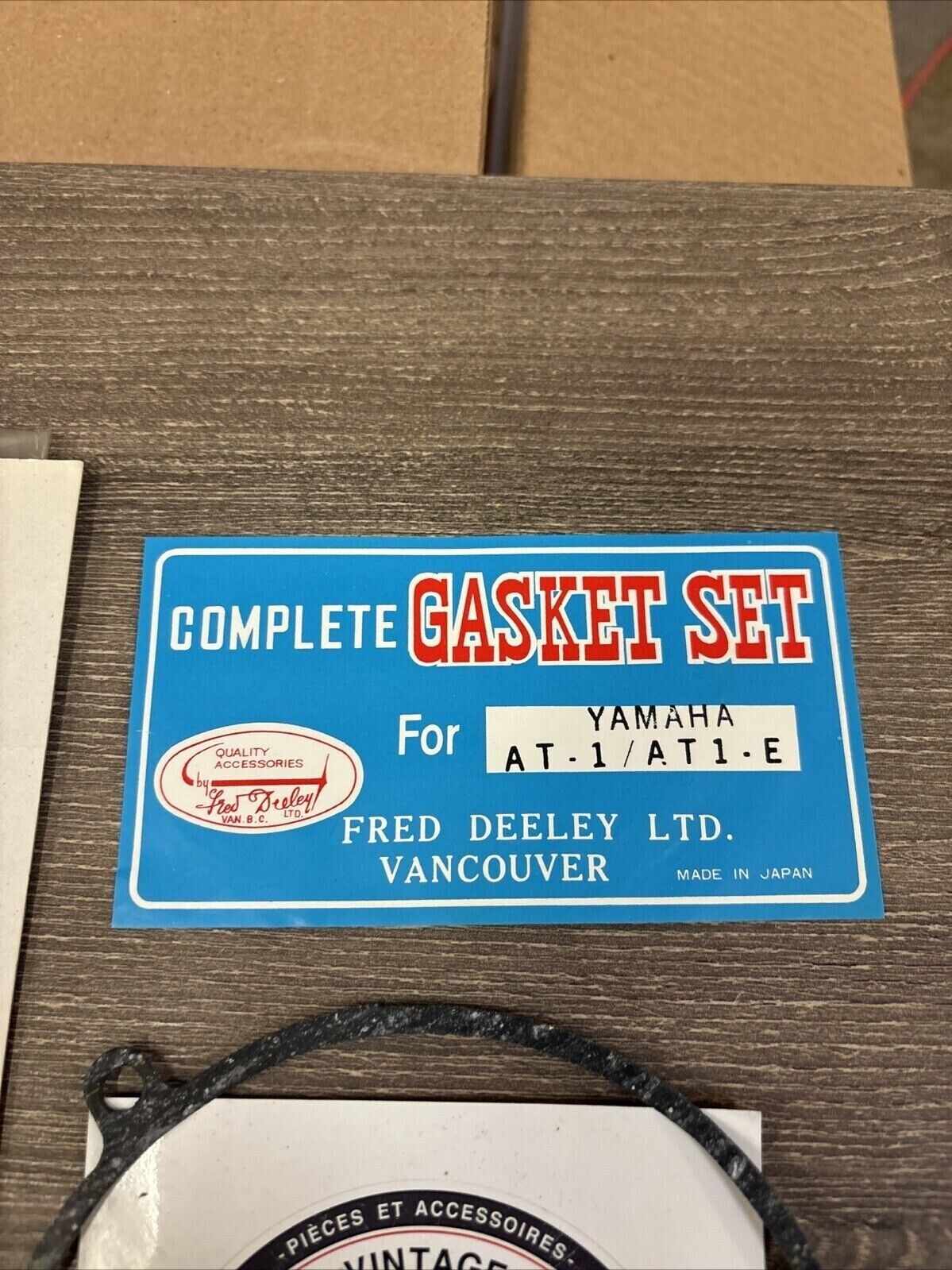NOS FRED DEELEY AT1 AT1E GASKET KIT INCOMPLETE J63