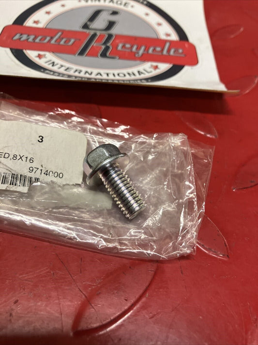 NOS KAWASAKI BOLT FLANGED 8X16 130G0816 K13
