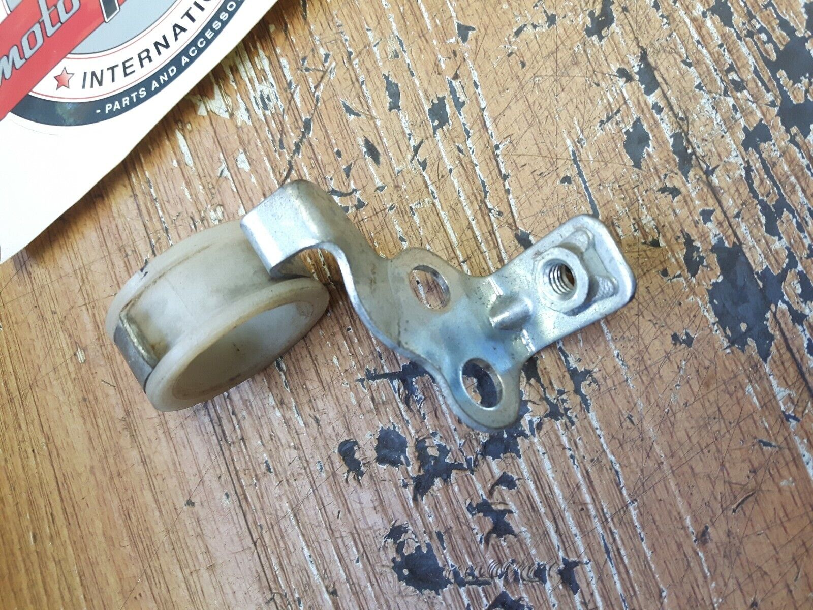 Honda XL250R 1984 lower brake cable holder guide hanger bracket 1985 1986 1987 .