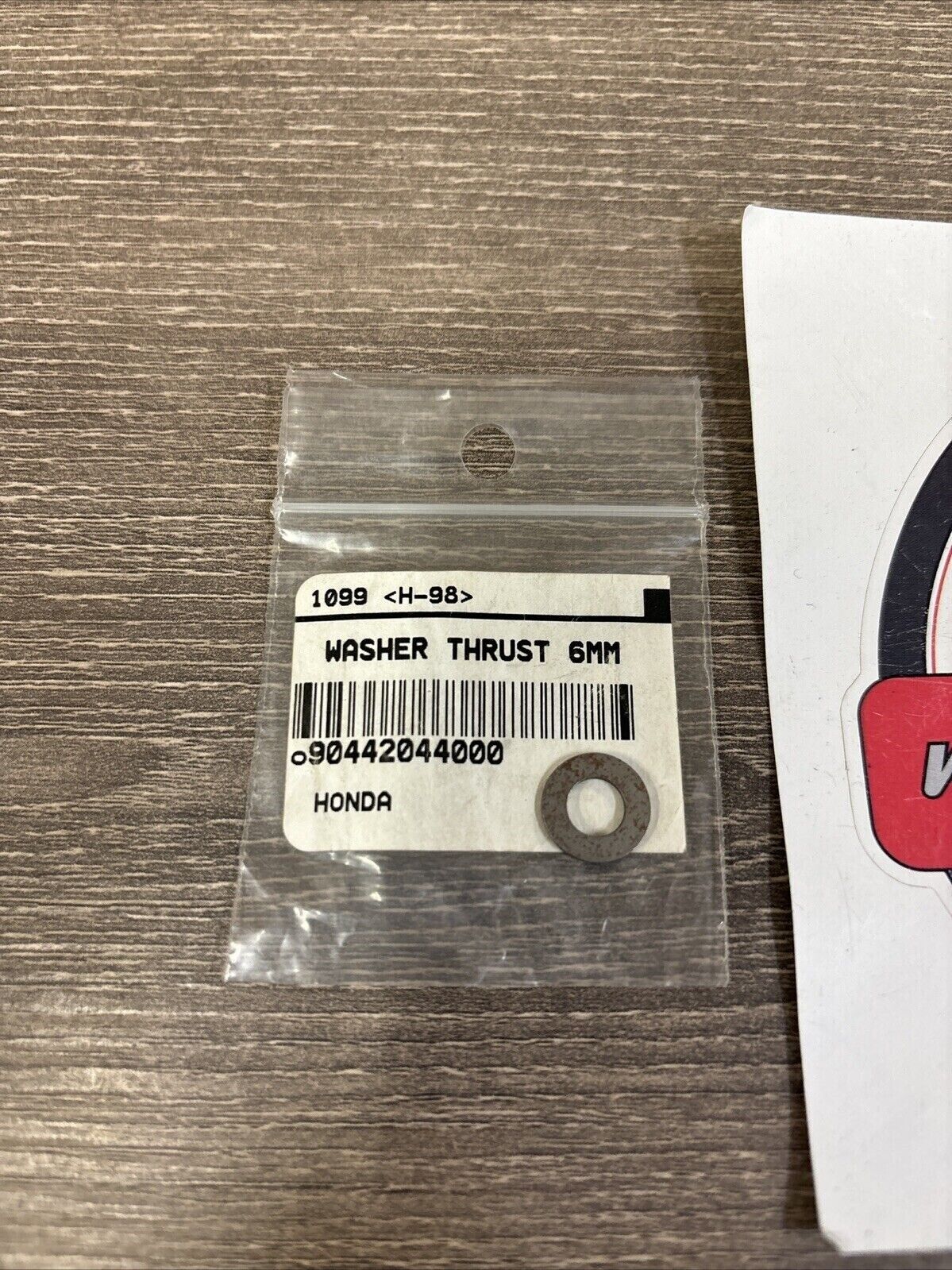 NOS Honda THRUST WASHER 6MM 90442-044-000 H124
