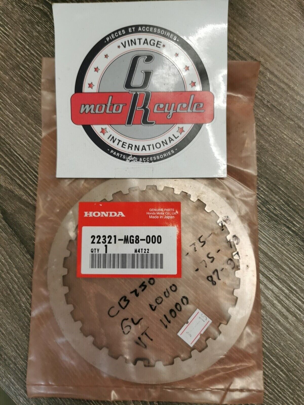 NOS HONDA CB750 VT1100 CLUTCH PLATE 22321-MG8-000 H57