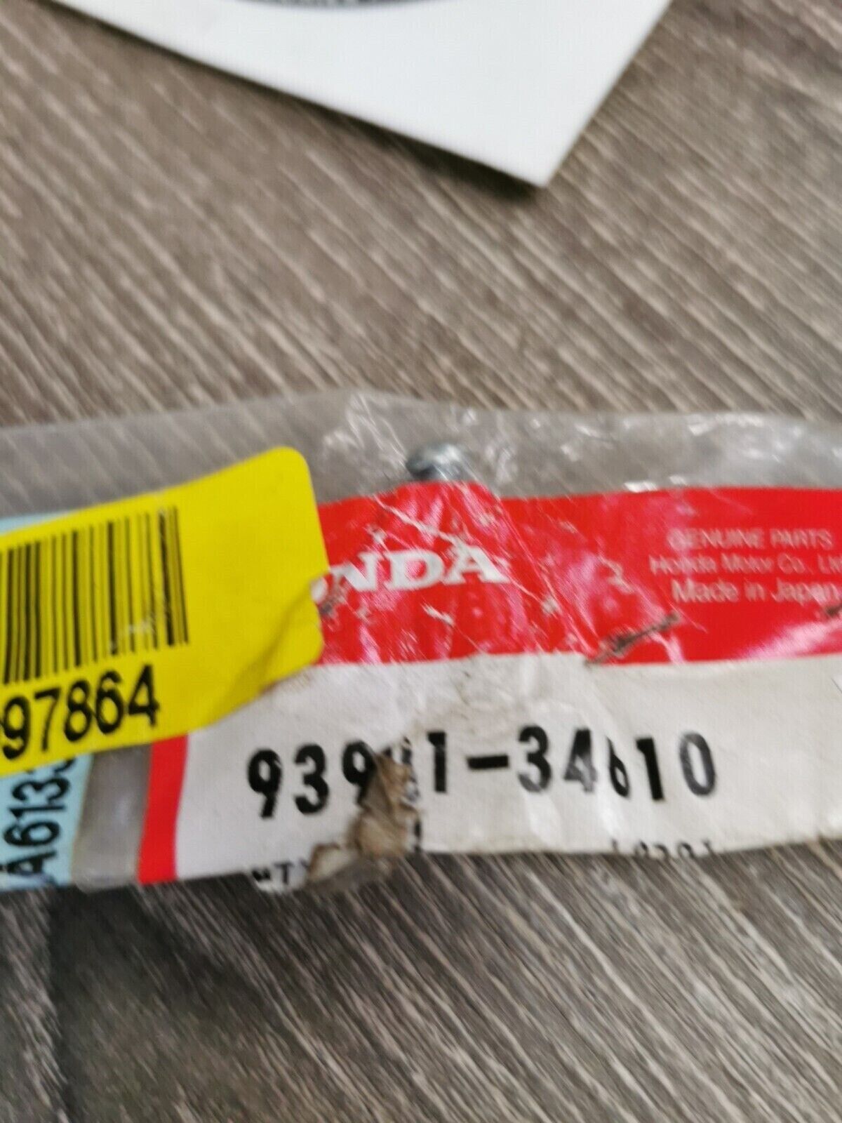 NOS HONDA TAP SCREW 93901-34610 H54