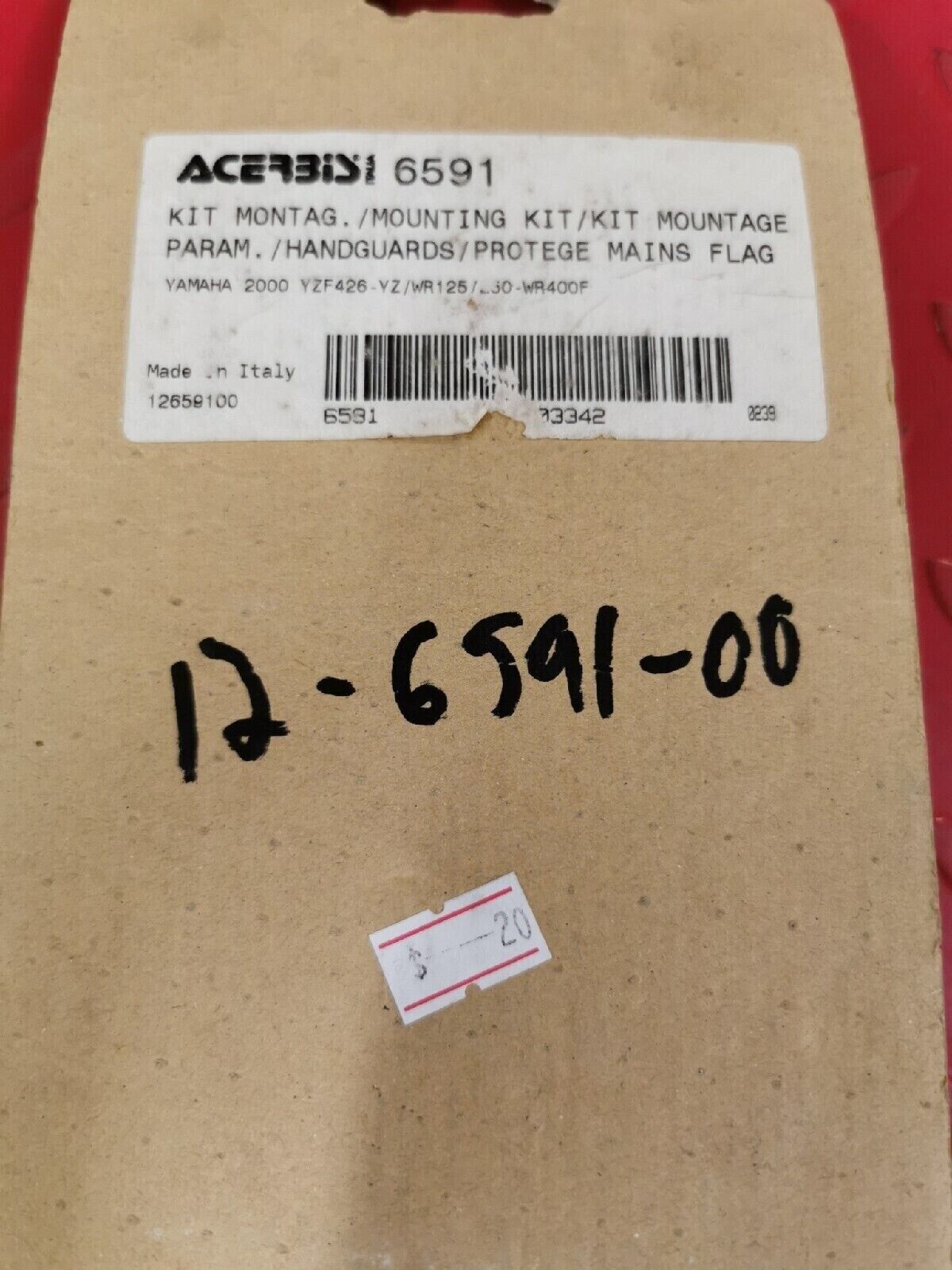 NOS ACERBIS YAMAHA YZ125 WR125 YZ250 2000  Mounting Kit Flag 12-6591-00-00  J12