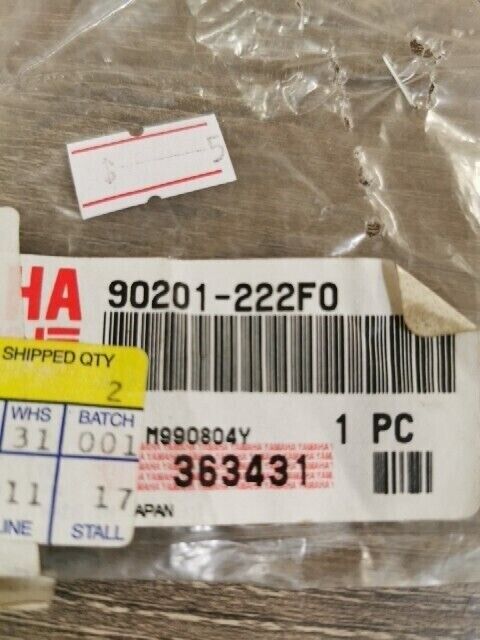 NOS YAMAHA NYTRO FX10XTZW BRAKE WASHER 90201-222F0-00 Y112