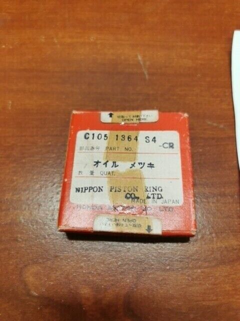 NOS Honda C105 T C115  CA105T CD105 PISTON RING SET (OS 1.00) C1051364-S4CR H75