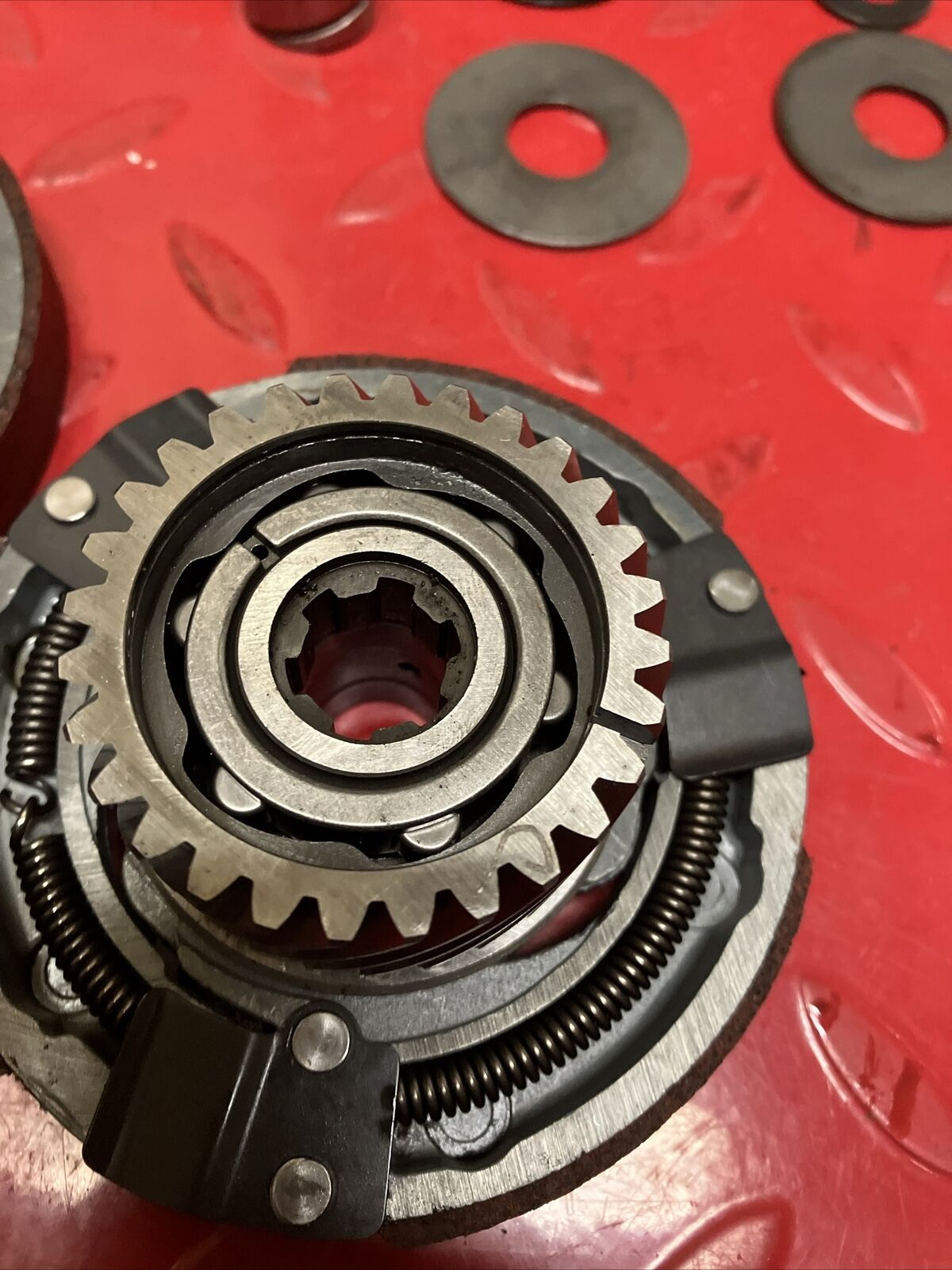 Yamaha LB50 1975 1F1 Chappy 50 clutch assembly carrier primary gear drive driven