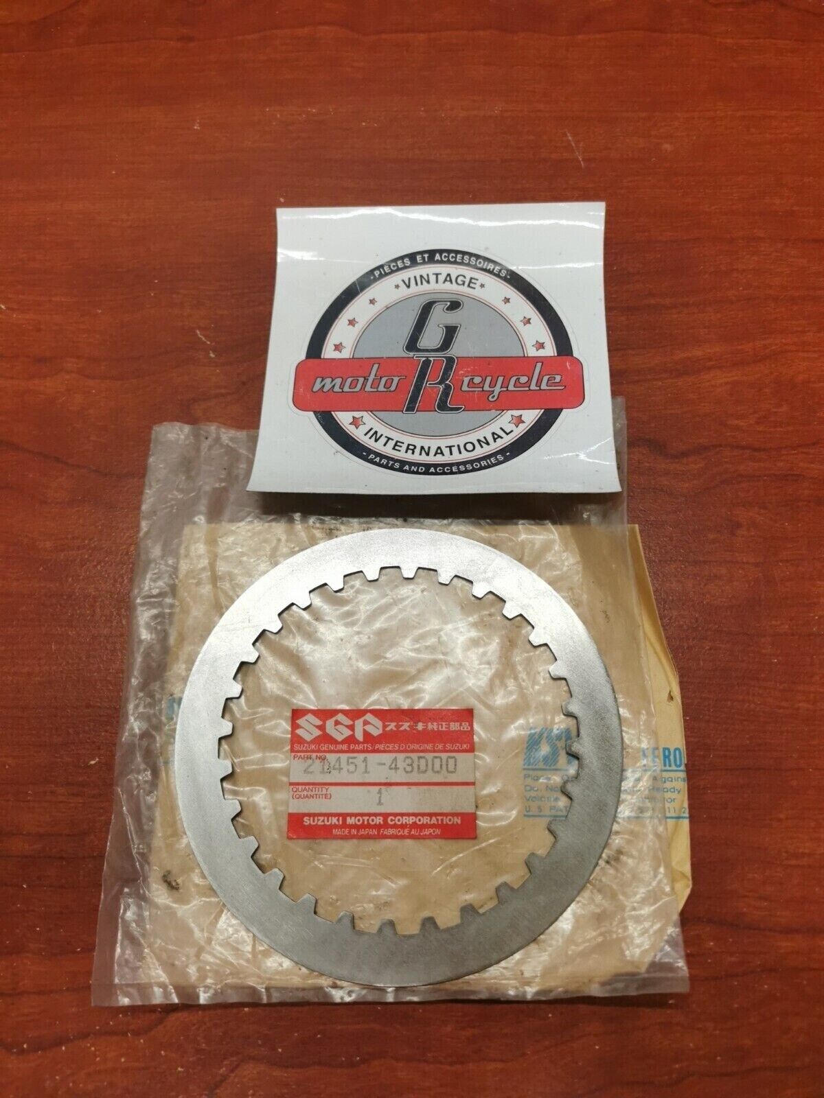 NOS Suzuki RM125 CLUTCH DRIVE PLATE T:1.4 21451-43D00 S21