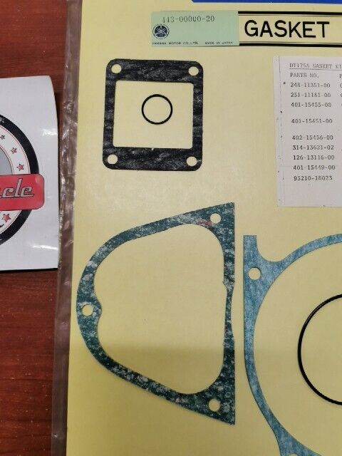 NOS Yamaha DT175 MX175 INCOMPLETE GASKET KIT 443-00000-20 443-00000-21-00 Y133