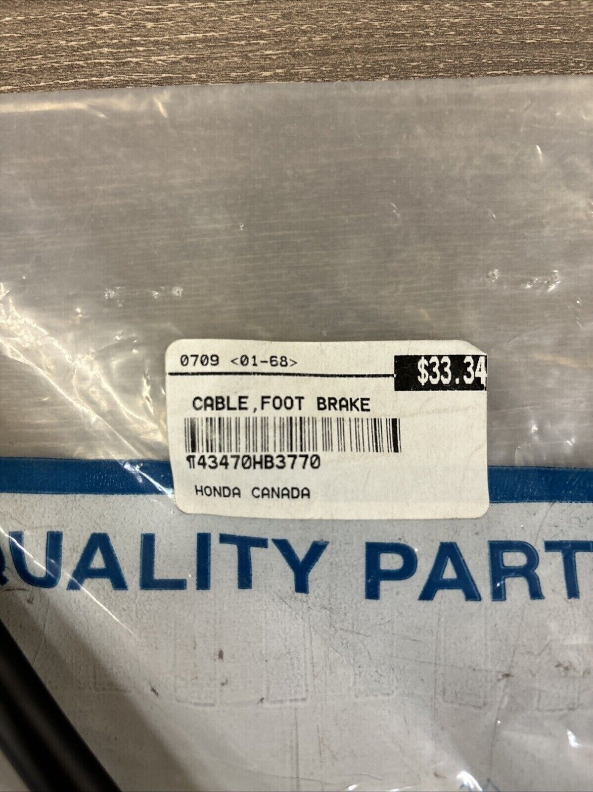 NOS Honda 1986 1987 1988 TRX200SX FOOT BRAKE CABLE 43470-HB3-770 H115
