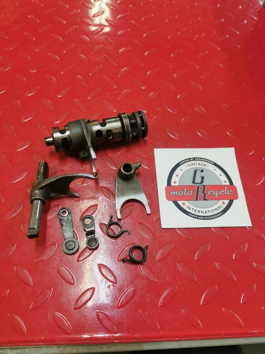 Honda MT250 1975 transmission gearshift gear shift drum cam forks 24301-357-030