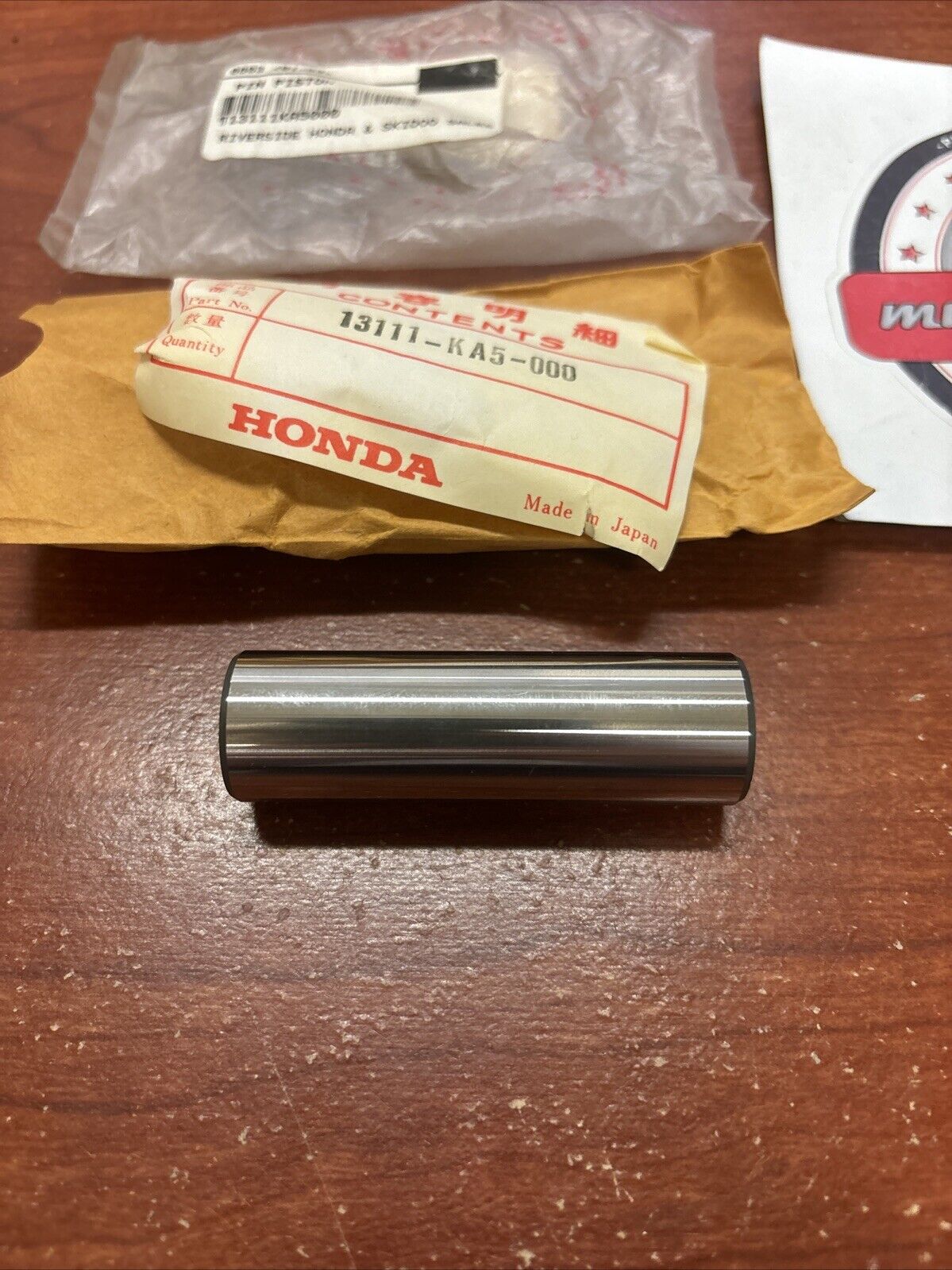 NOS Honda 1981 CR450R PISTON PIN 13111-KA5-000 H140