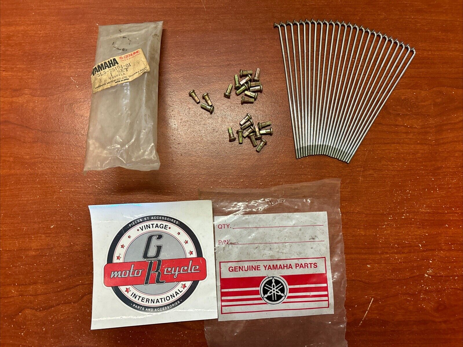NOS Yamaha 1980 - 1987 QT50 1992 MA50M SPOKE SET INCOMPLETE 3L5-25104-01-00 Y181