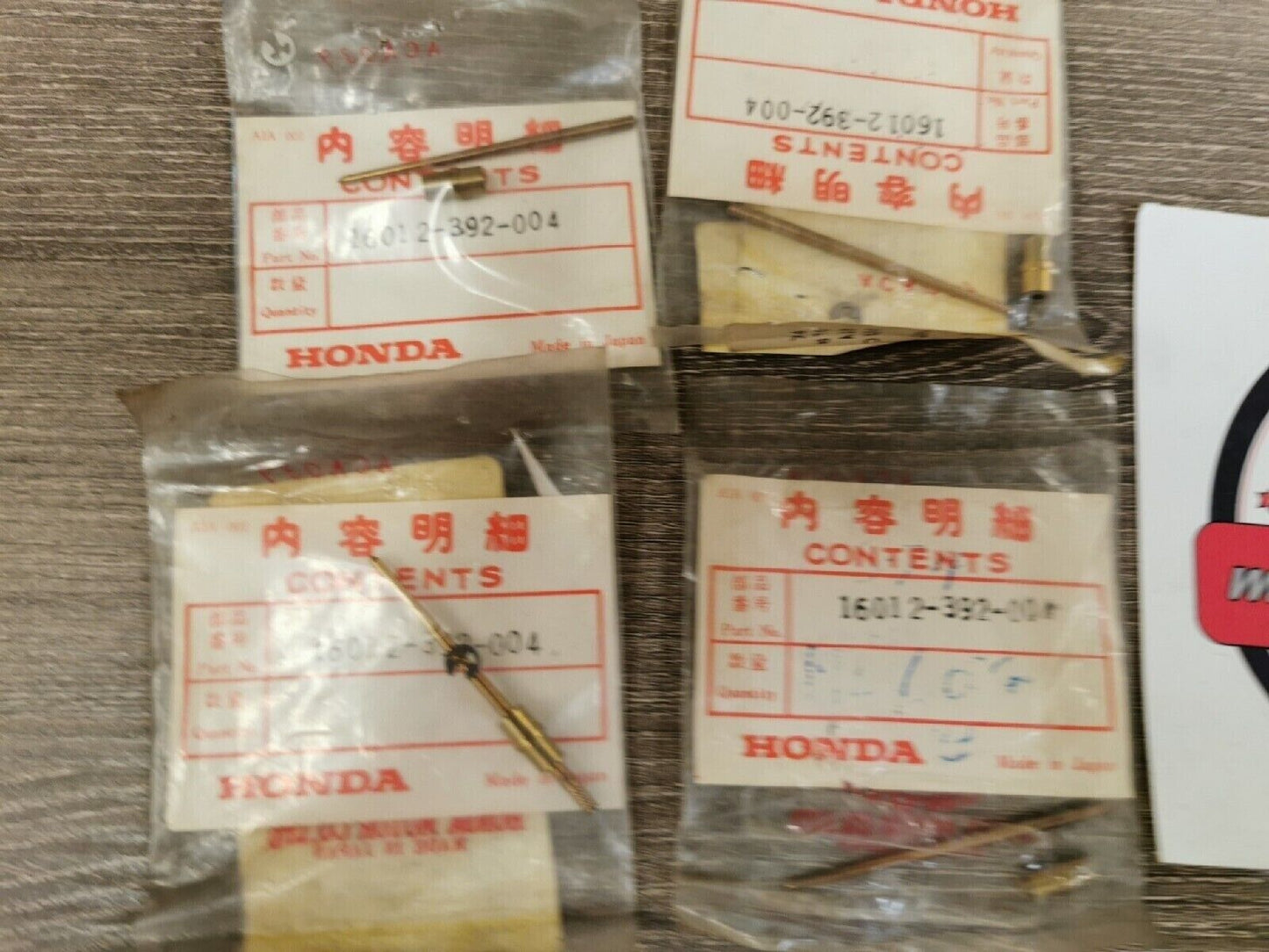 NOS HONDA CB750 1976 NEEDLE SET JET  KIT QTY 4 16012-392-004 H44