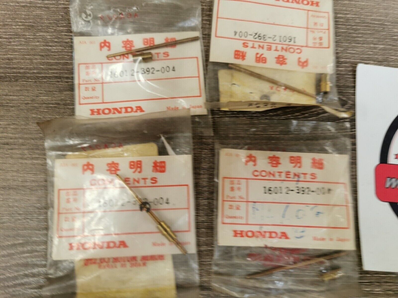 NOS HONDA CB750 1976 NEEDLE SET JET  KIT QTY 4 16012-392-004 H44